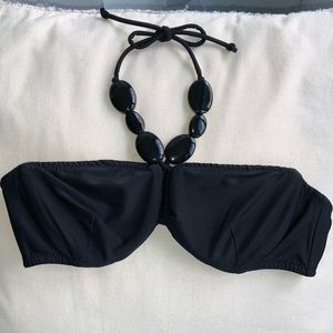 Shoshanna black bandeau bikini top